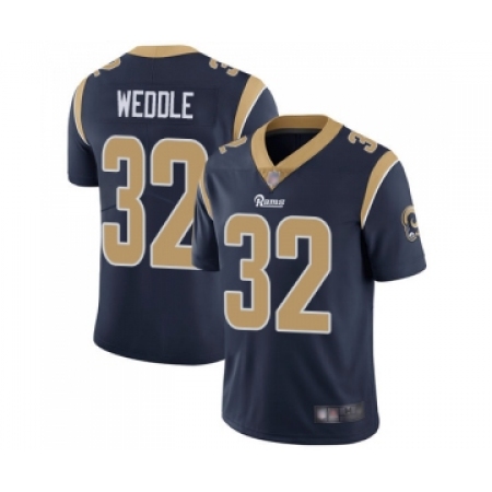 Men's Los Angeles Rams #32 Eric Weddle Navy Blue Team Color Vapor Untouchable Limited Player Football Jersey