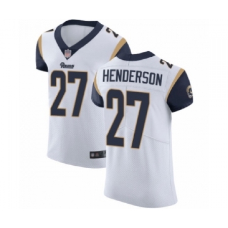Men's Los Angeles Rams #27 Darrell Henderson White Vapor Untouchable Elite Player Football Jersey