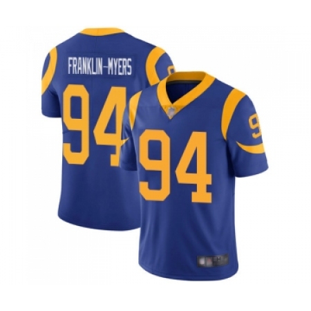 Youth Los Angeles Rams #94 John Franklin-Myers Royal Blue Alternate Vapor Untouchable Limited Player Football Jersey