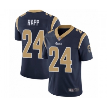 Men's Los Angeles Rams #24 Taylor Rapp Navy Blue Team Color Vapor Untouchable Limited Player Football Jersey