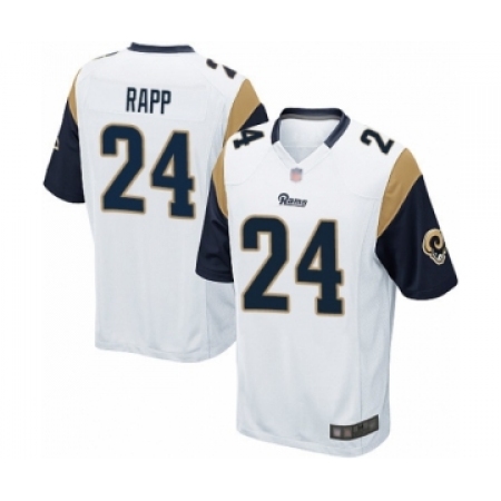 Men's Los Angeles Rams #24 Taylor Rapp Game White Football Jersey