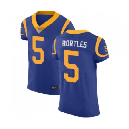 Men's Los Angeles Rams #5 Blake Bortles Royal Blue Alternate Vapor Untouchable Elite Player Football Jersey