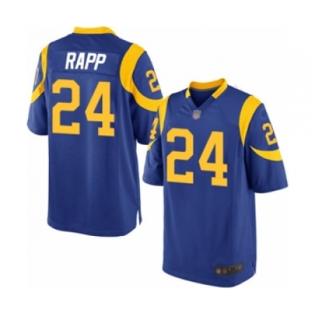 Men's Los Angeles Rams #24 Taylor Rapp Game Royal Blue Alternate Football Jersey