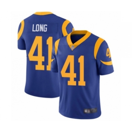 Youth Los Angeles Rams #41 David Long Royal Blue Alternate Vapor Untouchable Limited Player Football Jersey